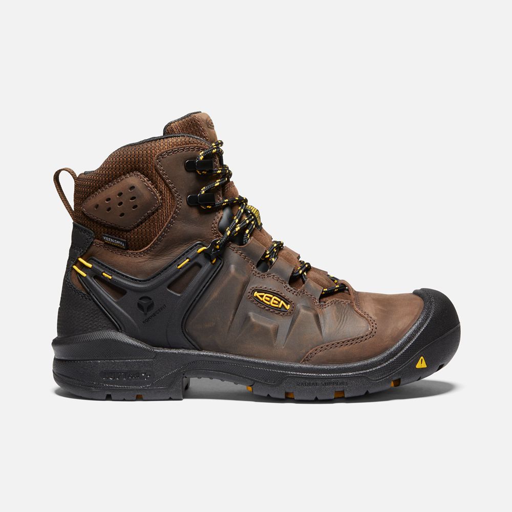 Botas de Trabajo Keen Mexico Marrom - Hombre Dover 6" Wp (Carbon-Fiber Toe) - ZM7649182